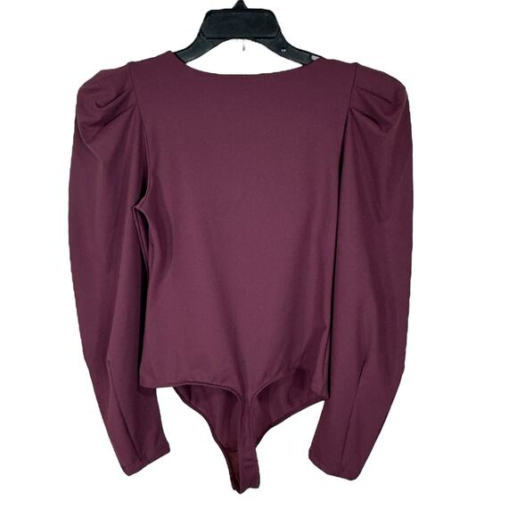 Free People Intimately Small Va Va Voop Bodysuit Puff Sleeve V-Neck Snap Thong - Picture 4 of 10